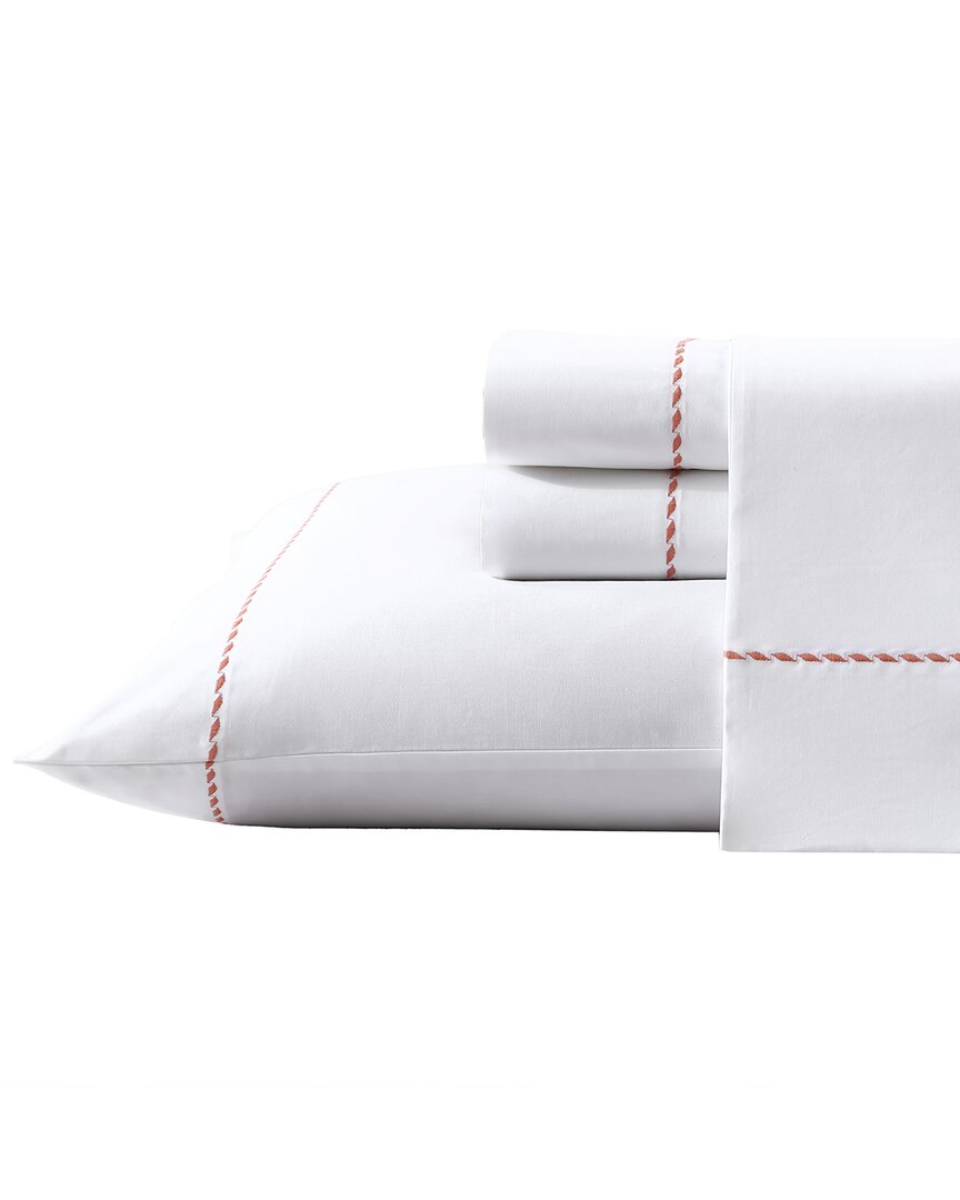 Tommy Bahama 4pc Cotton Percale Sheet Set In White