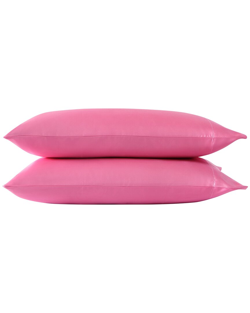 Betsey Johnson 2pc Satin Pillowcase Set In Pink