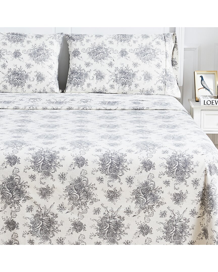Melange Mélange Home Cotton Soft Flannel Vintage Floral Sheet Set