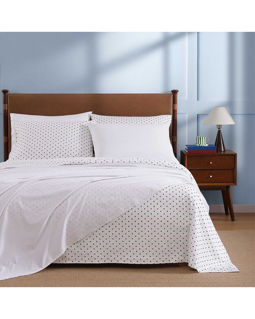 Tommy Hilfiger Daystar Cotton Percale Sheet Set In White