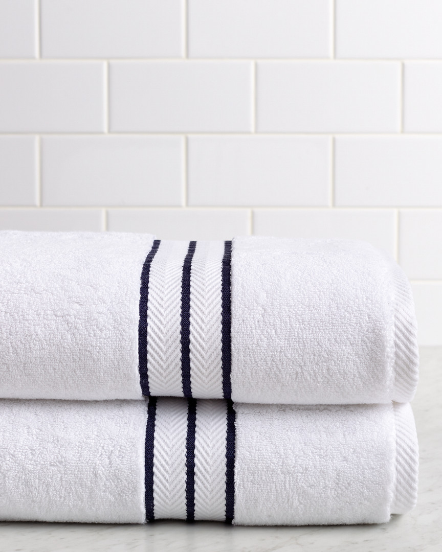 Superior Solid Long-staple Combed 2pc Bath Towel Set