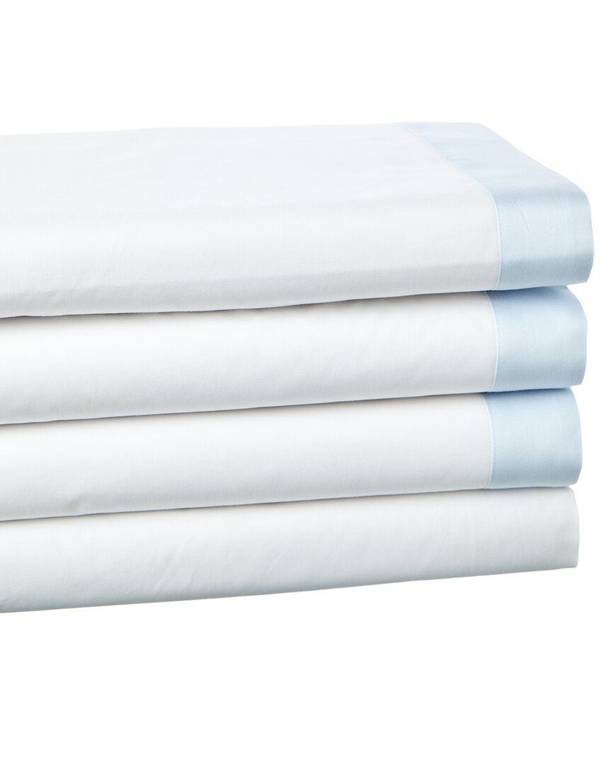 Dea Italian Linens 300 Thread Count Elda Custom Bella Percale Sheet Set In White