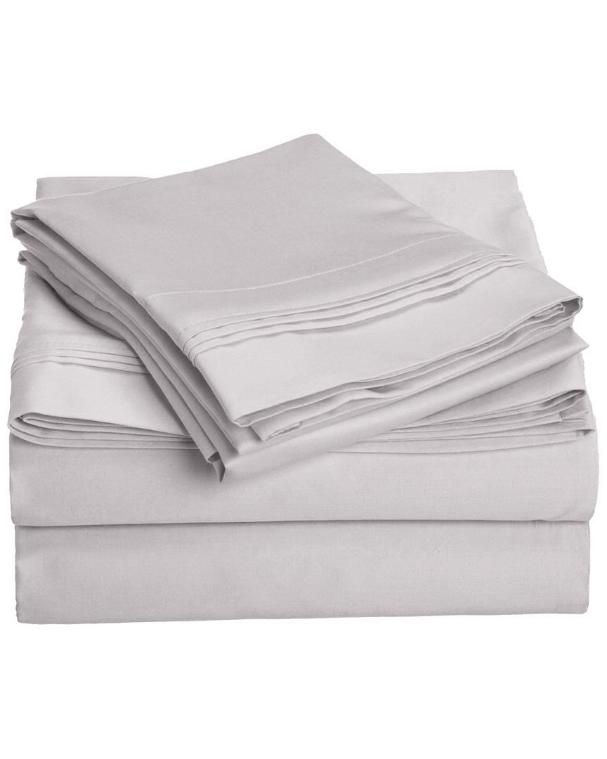 Superior Solid 1000 Thread Count Deep Pocket Sheet Set In Platinum