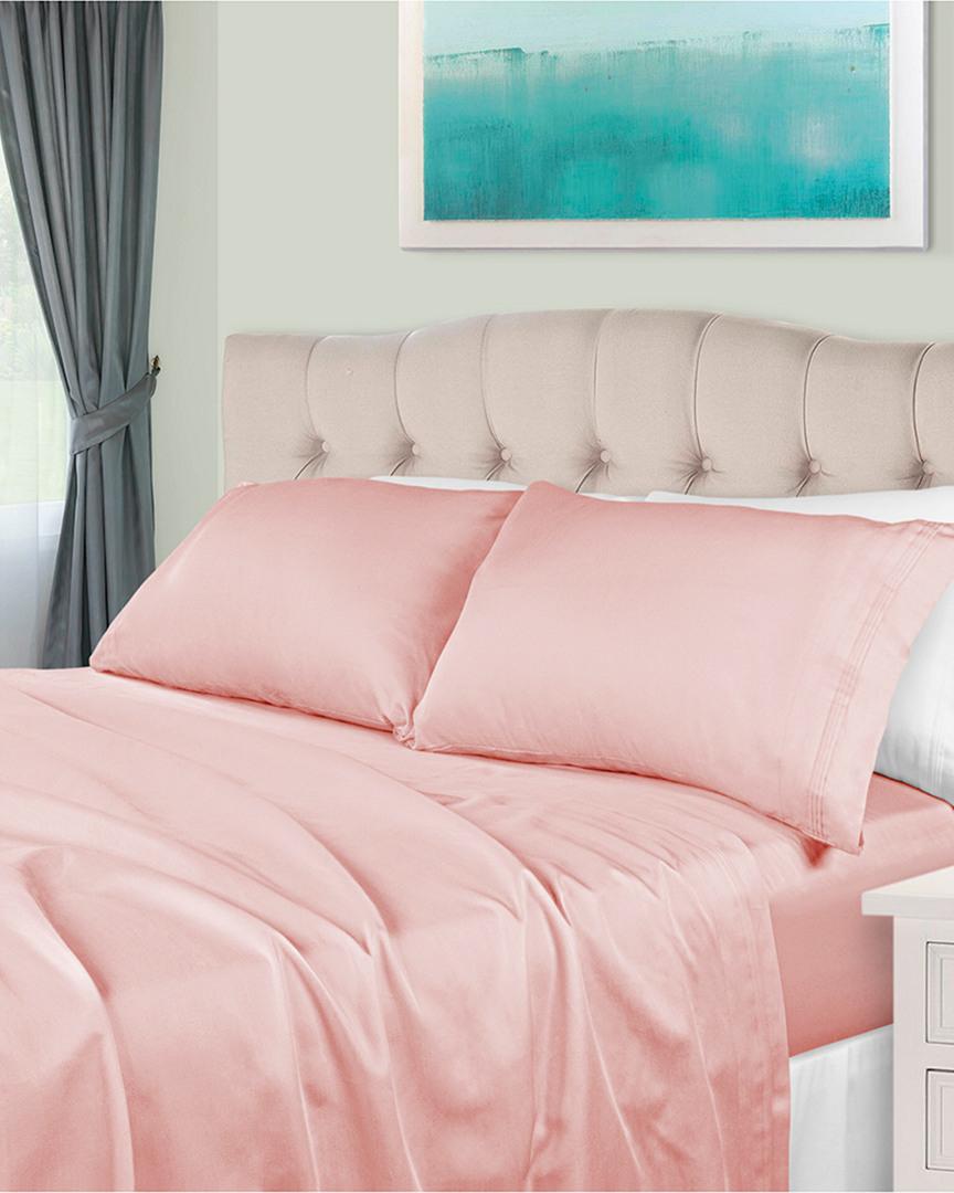 SUPERIOR SUPERIOR 650 THREAD COUNT EGYPTIAN COTTON SOLID DEEP POCKET SHEET SET