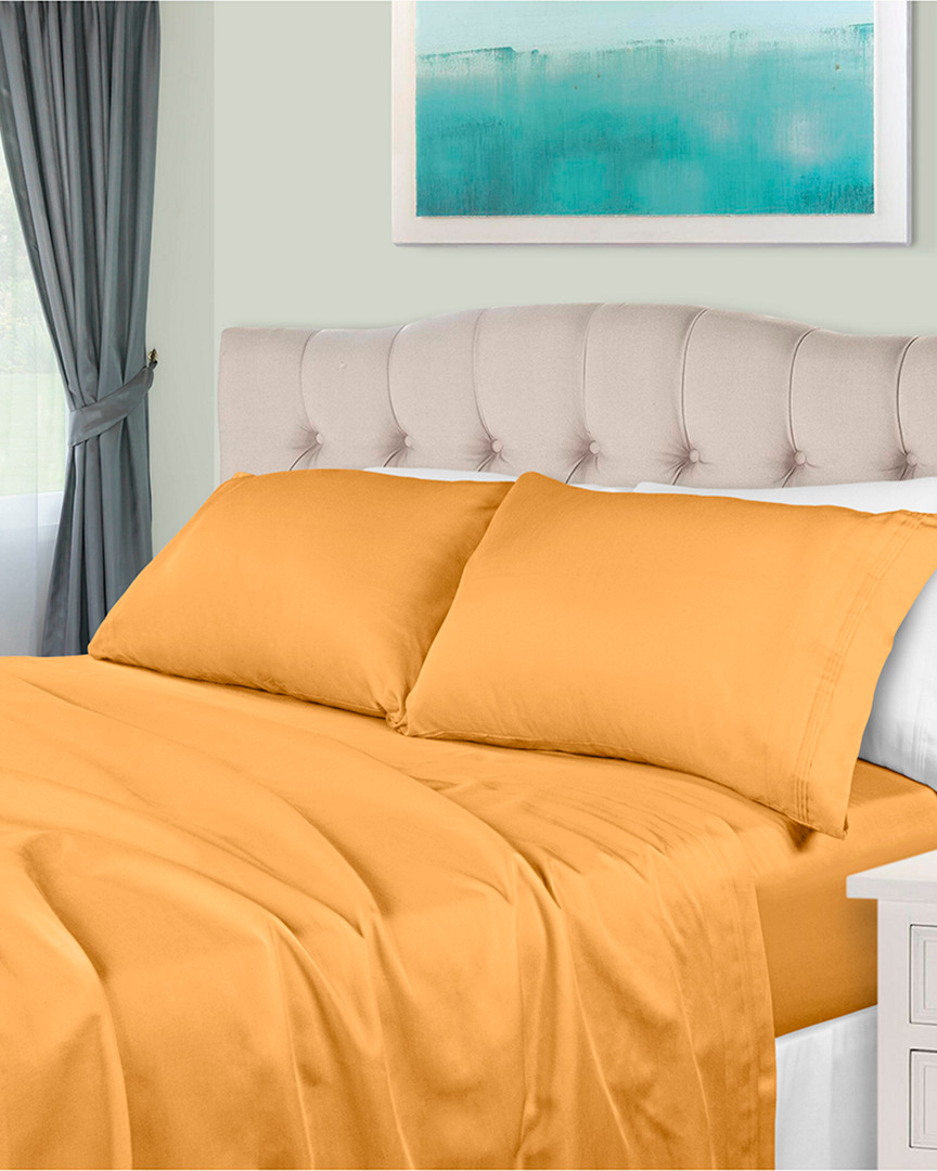 SUPERIOR SUPERIOR 650 THREAD COUNT EGYPTIAN COTTON SOLID DEEP POCKET SHEET SET