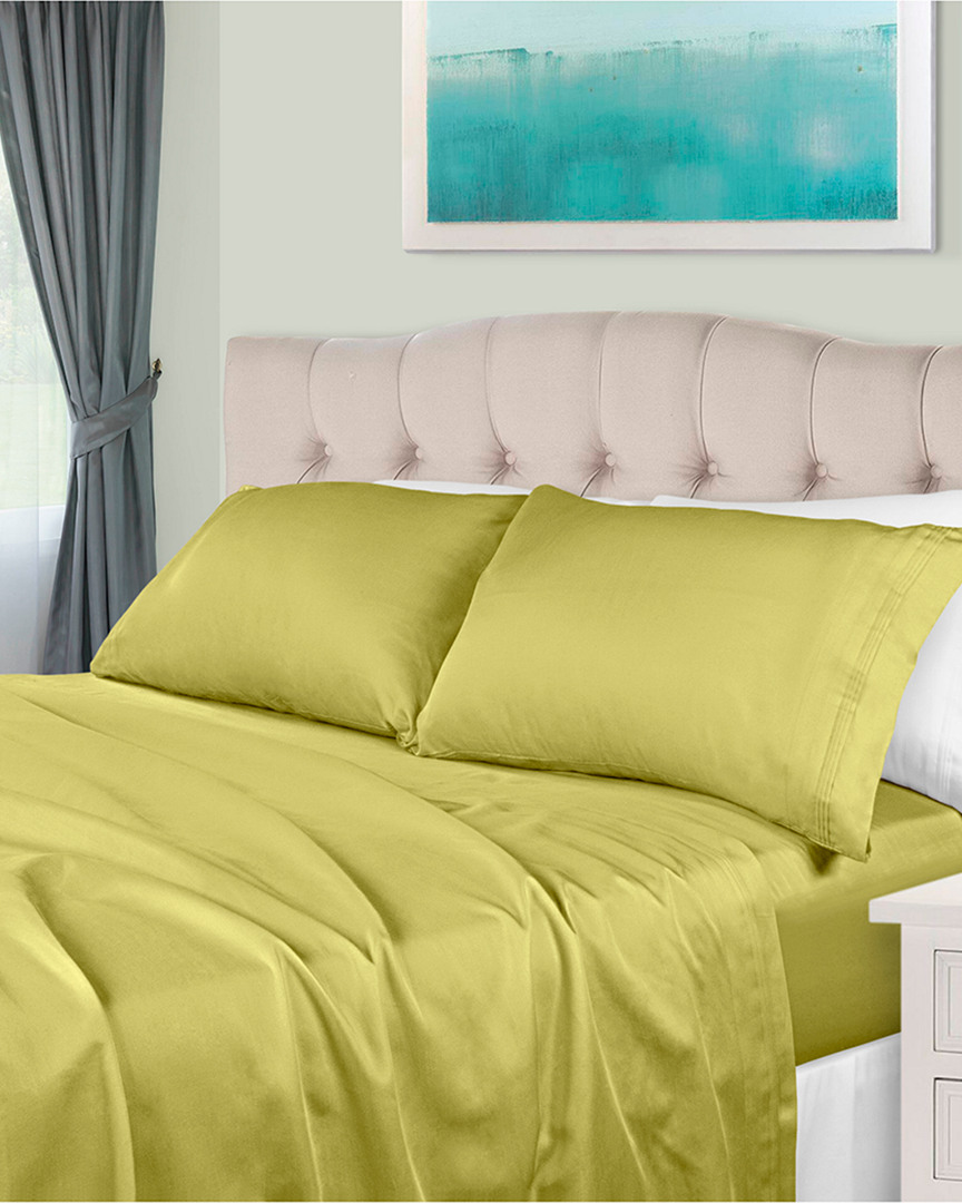 SUPERIOR SUPERIOR 650 THREAD COUNT EGYPTIAN COTTON SOLID DEEP POCKET SHEET SET