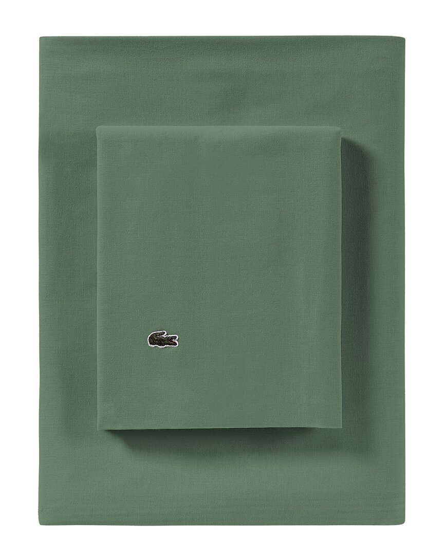 Lacoste Percale Solid Pillowcase Pair