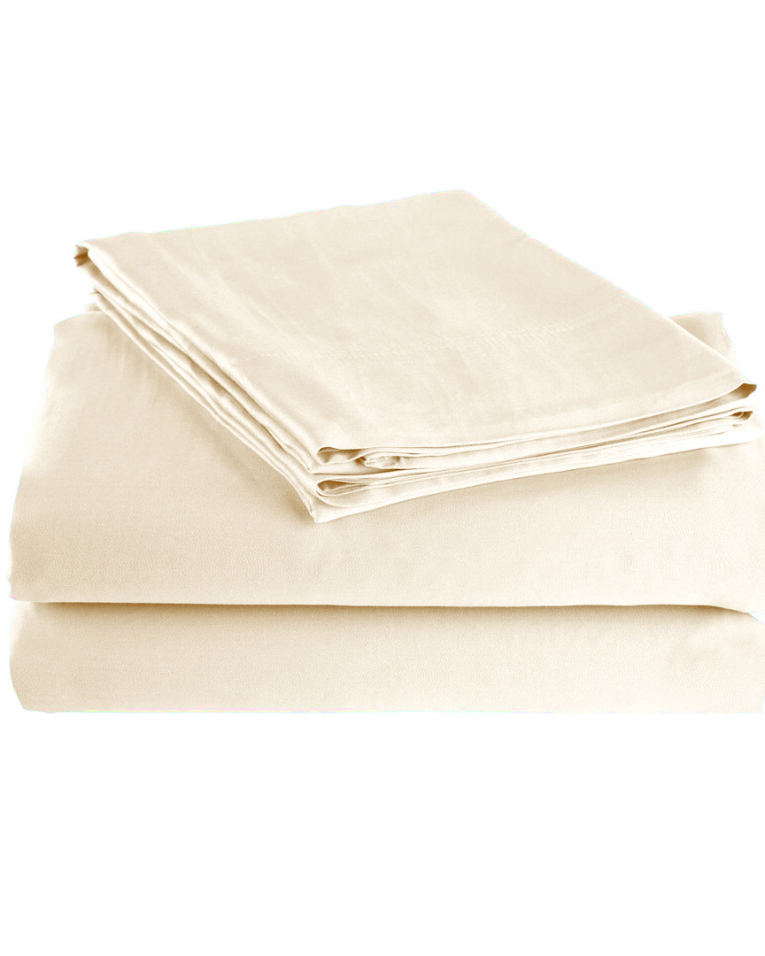 Superior Rayon From Bamboo 300 Thread Count Solid Deep Pocket Sheet Set In Ivory
