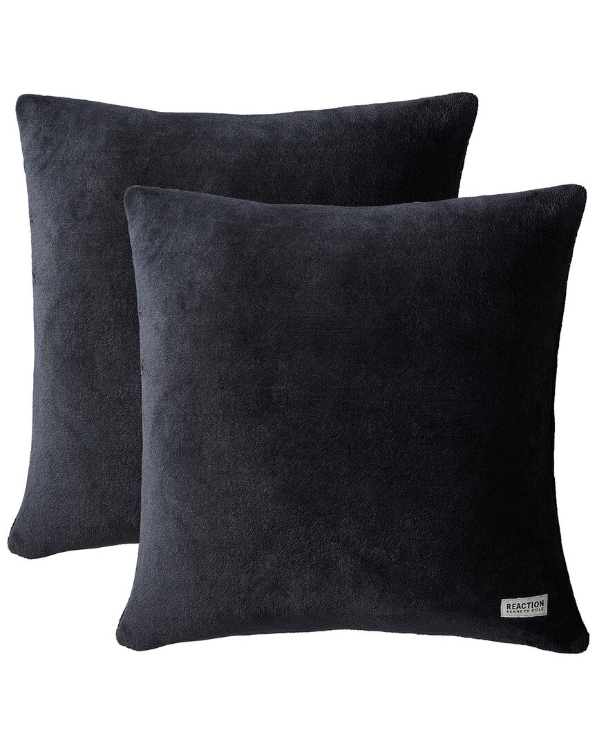 Shop Kenneth Cole Reaction Set Of 2 Solid Ultra Soft Plush Square Pillow Covers