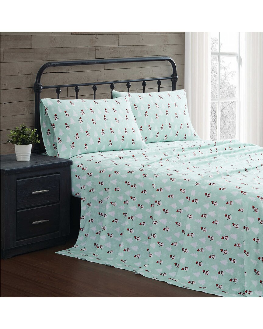 Truly Soft Snowman Wonderland Flannel Sheet Set