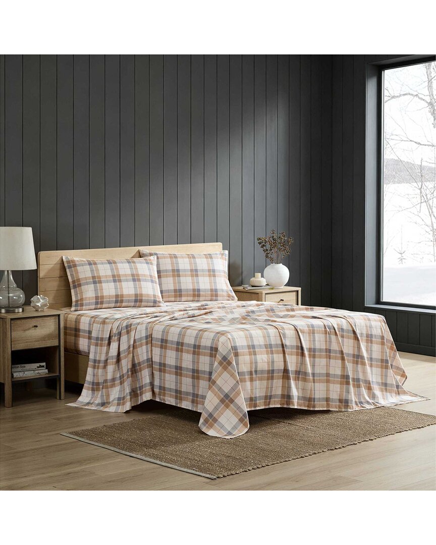 Nautica Vintage Trunk Plaid Sheet Set In Brown
