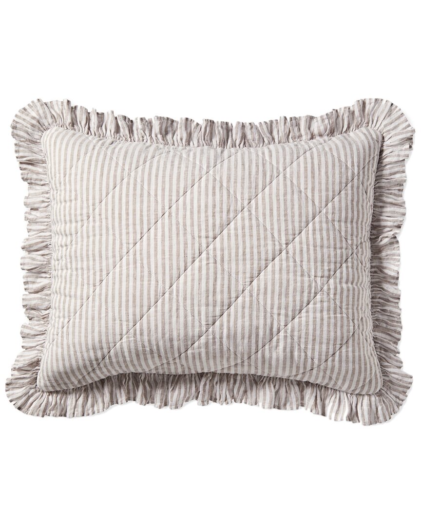 Shop Serena & Lily Nantucket Stripe Linen Sham