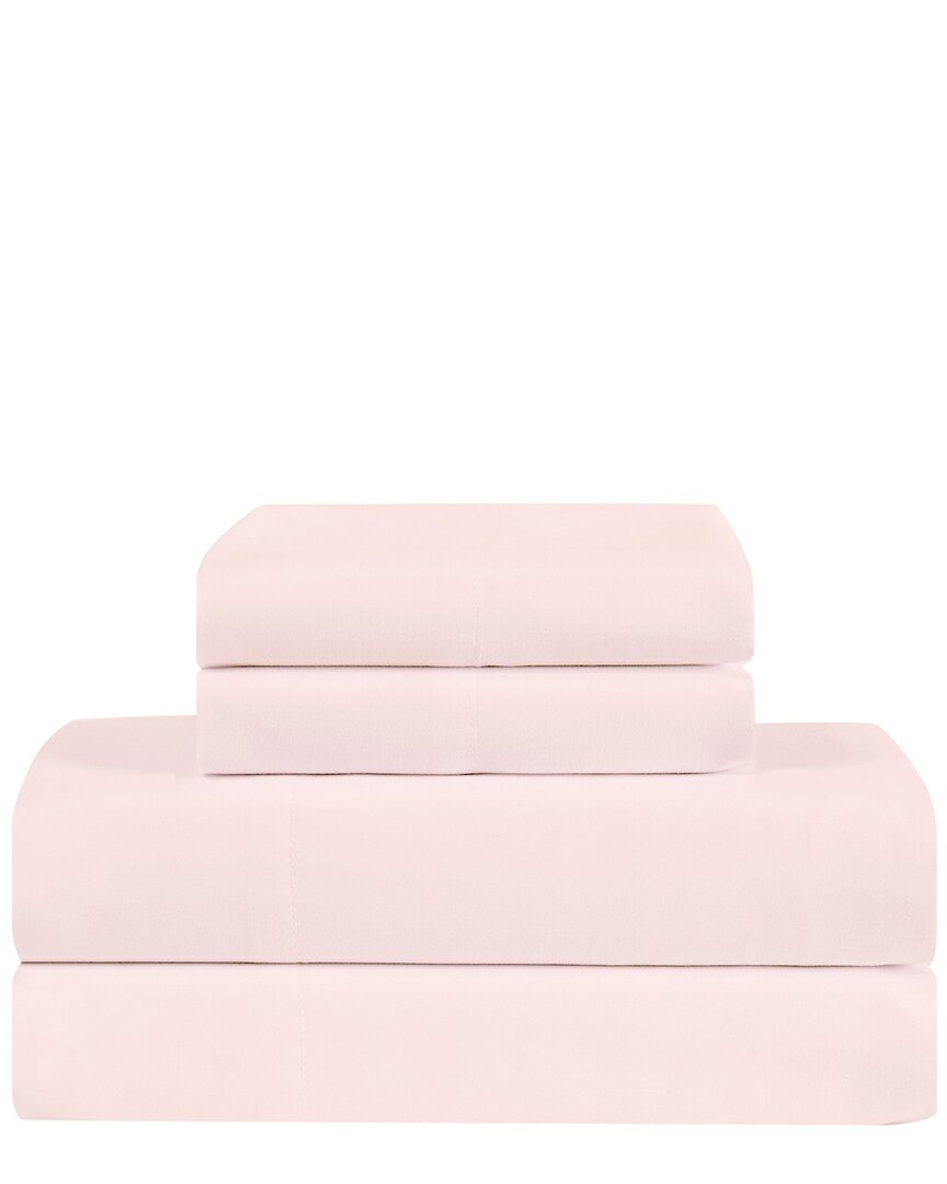 Shop Truly Calm Antimicrobial 200tc Sheet Set In Pink