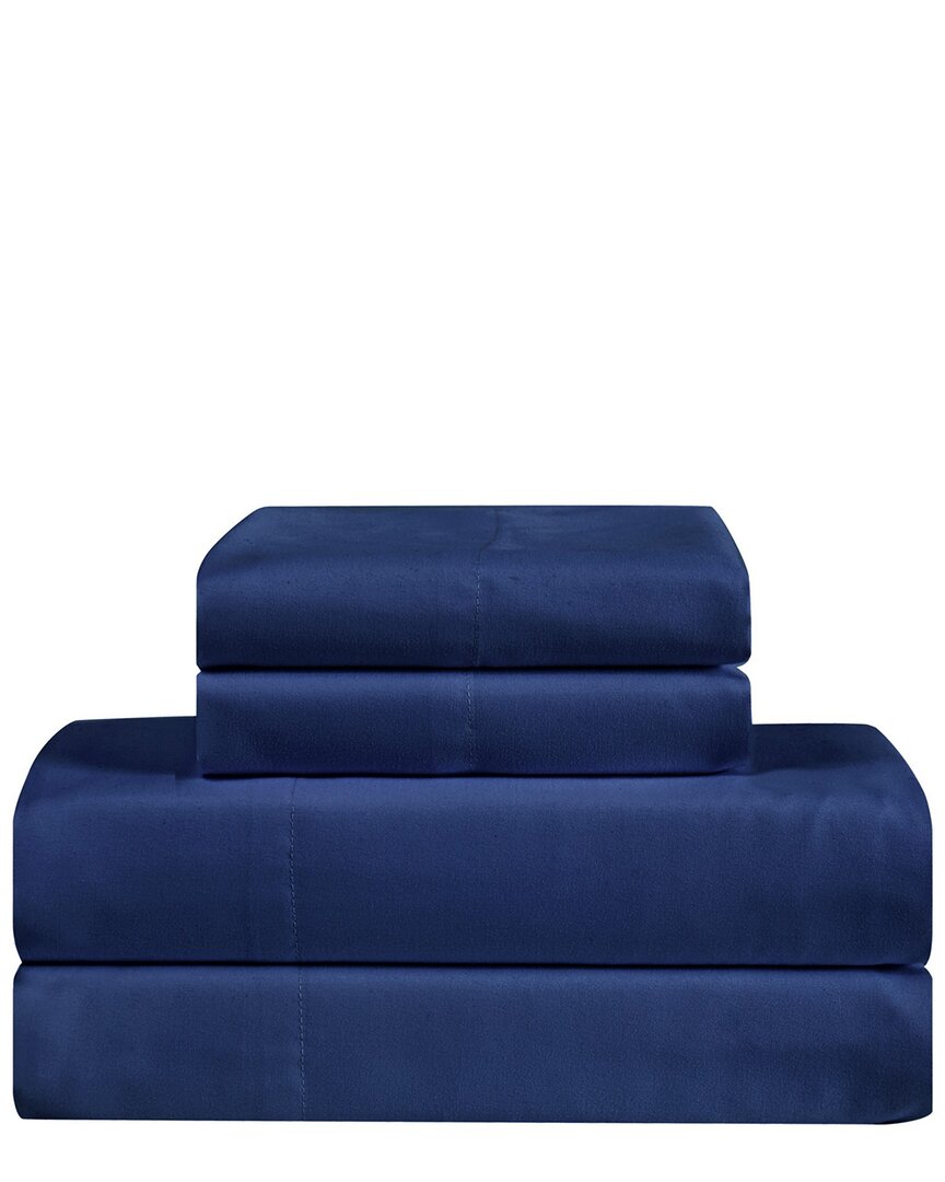 Shop Truly Calm Antimicrobial 200tc Sheet Set In Navy