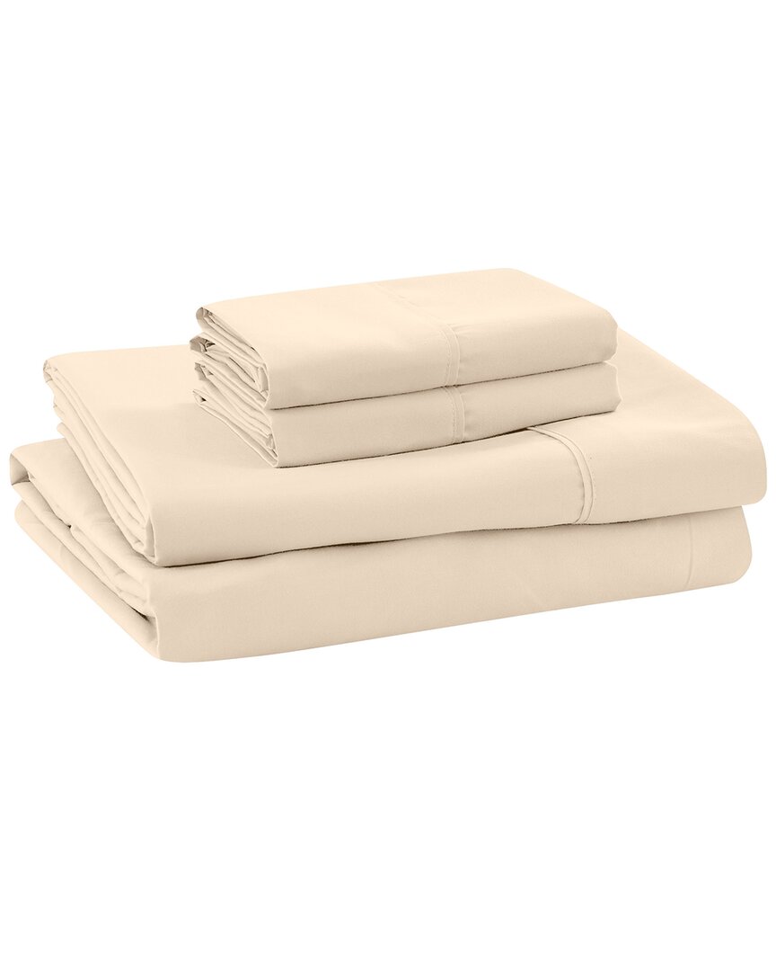 Modern Threads Solid Easy Care Microfiber Sheet Set In White