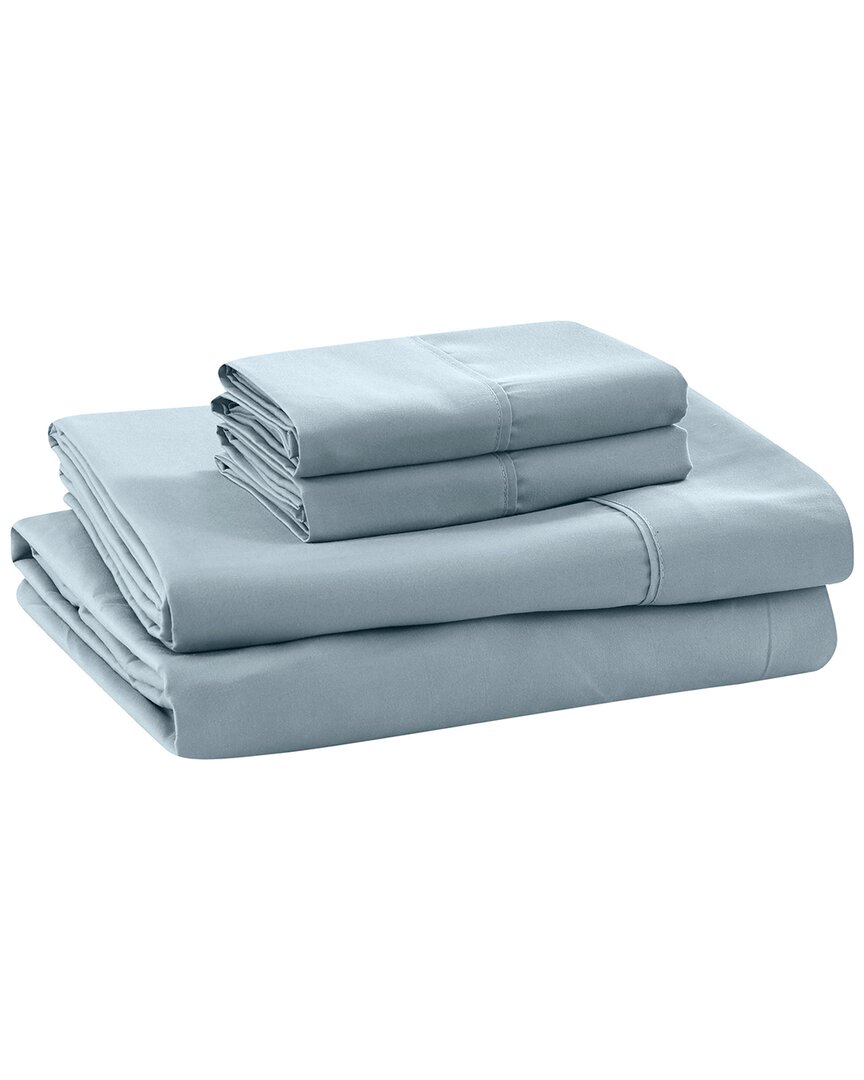 Modern Threads Solid Easy Care Microfiber Sheet Set In Blue