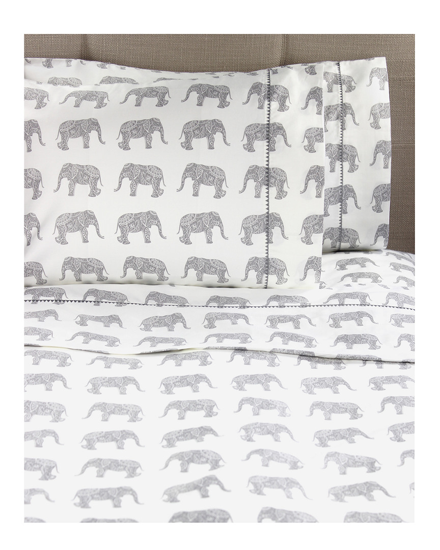 Melange Home Elephants 400 Thread Count Sheet Set