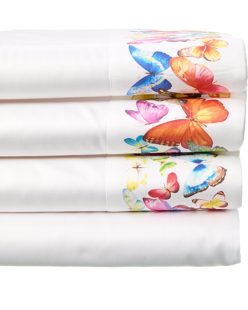 Dea Italian Linens 300 Thread Count Sheet Set In White