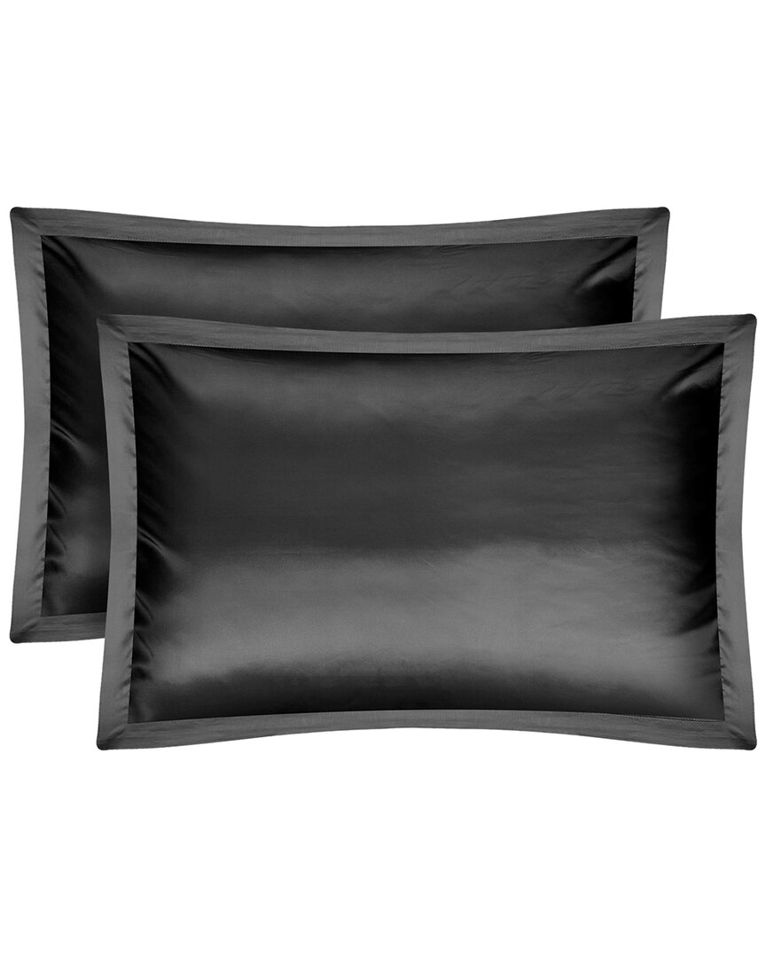 FRESH FAB FINDS FRESH FAB FINDS SET OF 2 SILKY SATIN HYPOALLERGENIC PILLOWCASES
