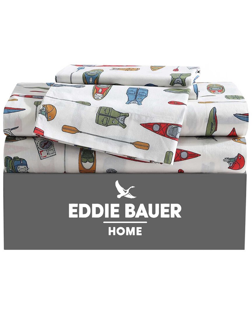 Shop Eddie Bauer 200 Thread Count Kayak Adventure Cotton Percale Sheet Set