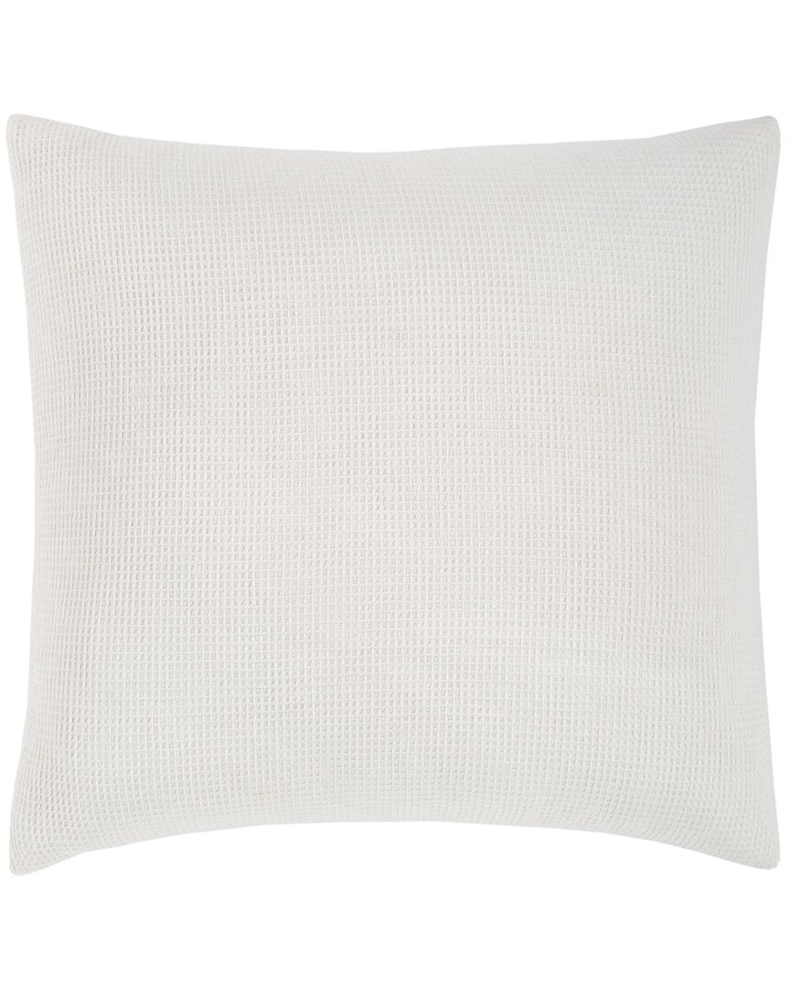 Shop Surya Waffle White Euro Sham