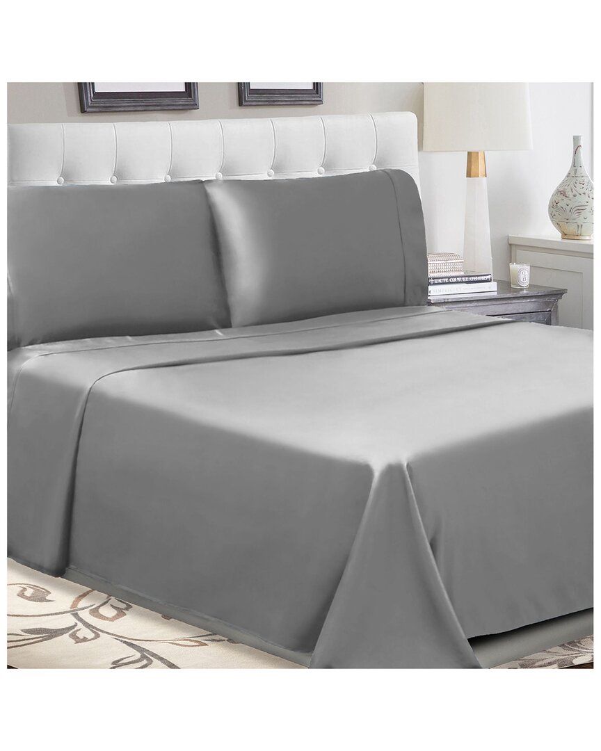 Superior Solid 300 Thread Count Percale Deep Pocket Sheet Set In White