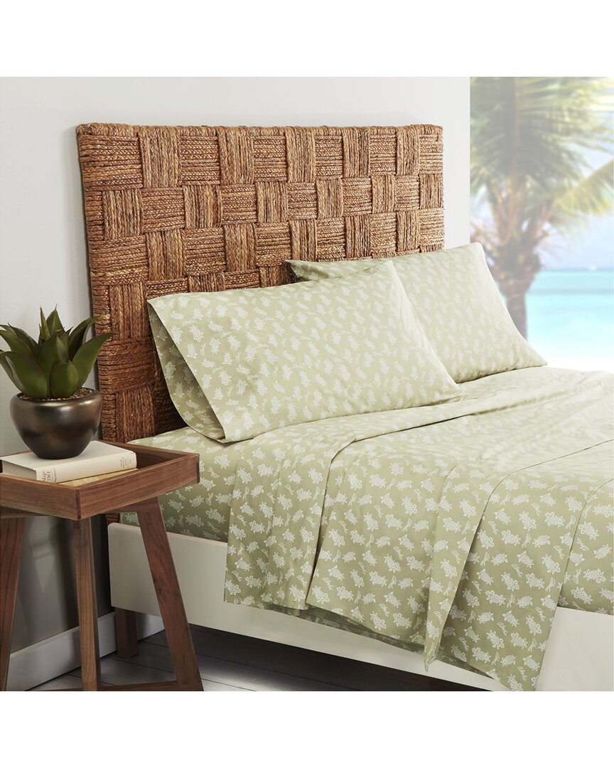 Tommy Bahama Aloha Pineapple 4pc Sage Sheet Set In Sage