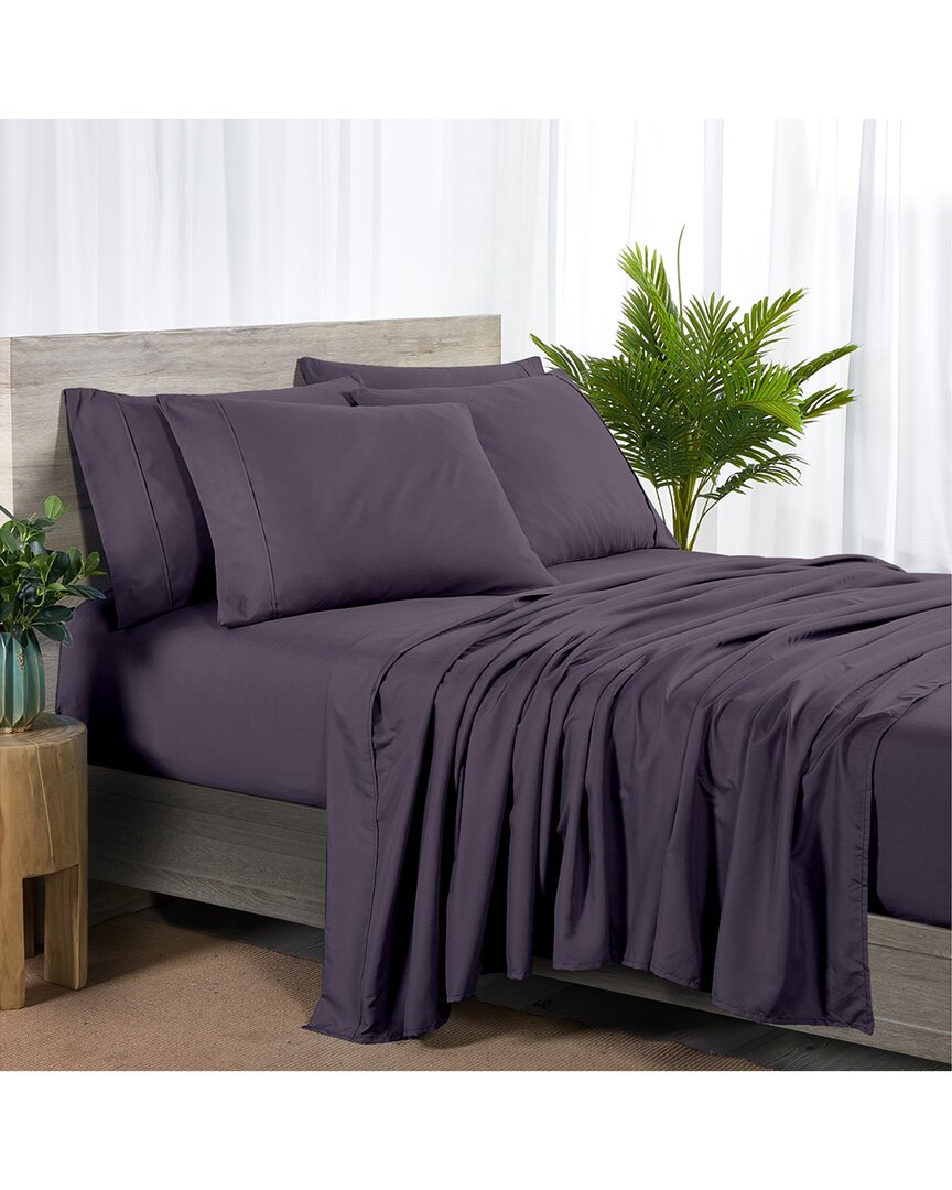Bibb Home 2000 Thread Count 6pc Bamboo Sheet Set With Snug Grip