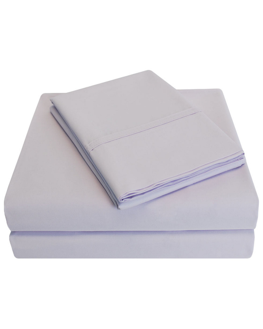 SUPERIOR SUPERIOR SOLID 300 THREAD COUNT COTTON PERCALE DEEP POCKET SHEET SET