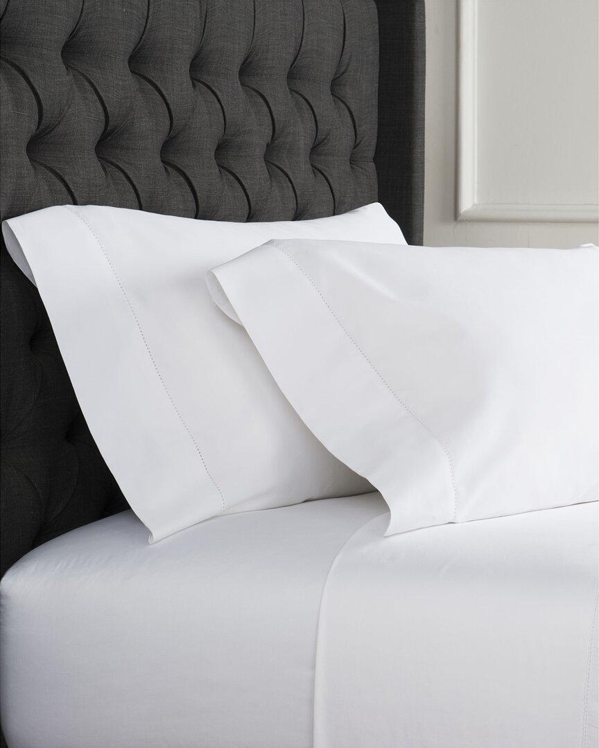 Melange Home 400 Thread Count Sateen Cotton Hemstitch Supima Cotton Pillowcases