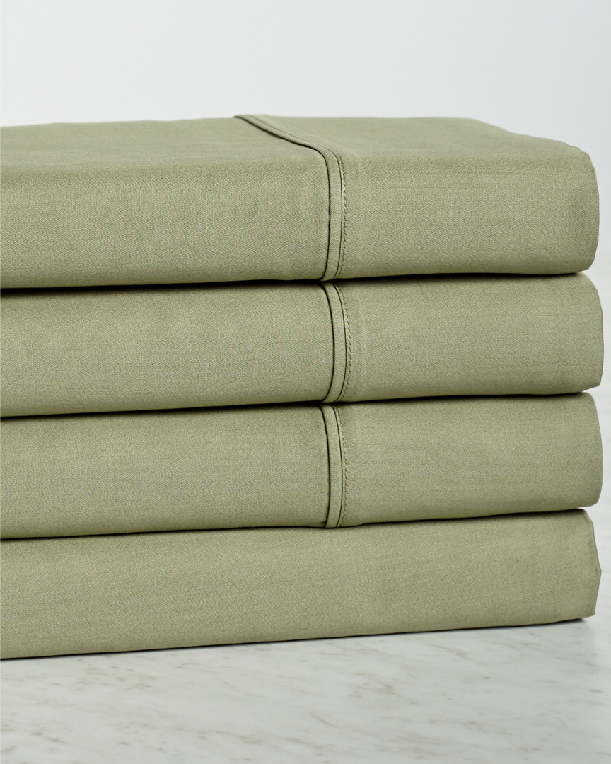Superior 300 Thread Count Premium Egyptian Cotton Sheet Set In Green