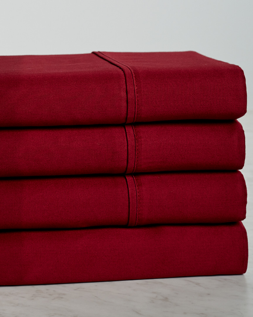 Superior 400 Thread Count Premium Egyptian Cotton Sheet Set In Burgundy
