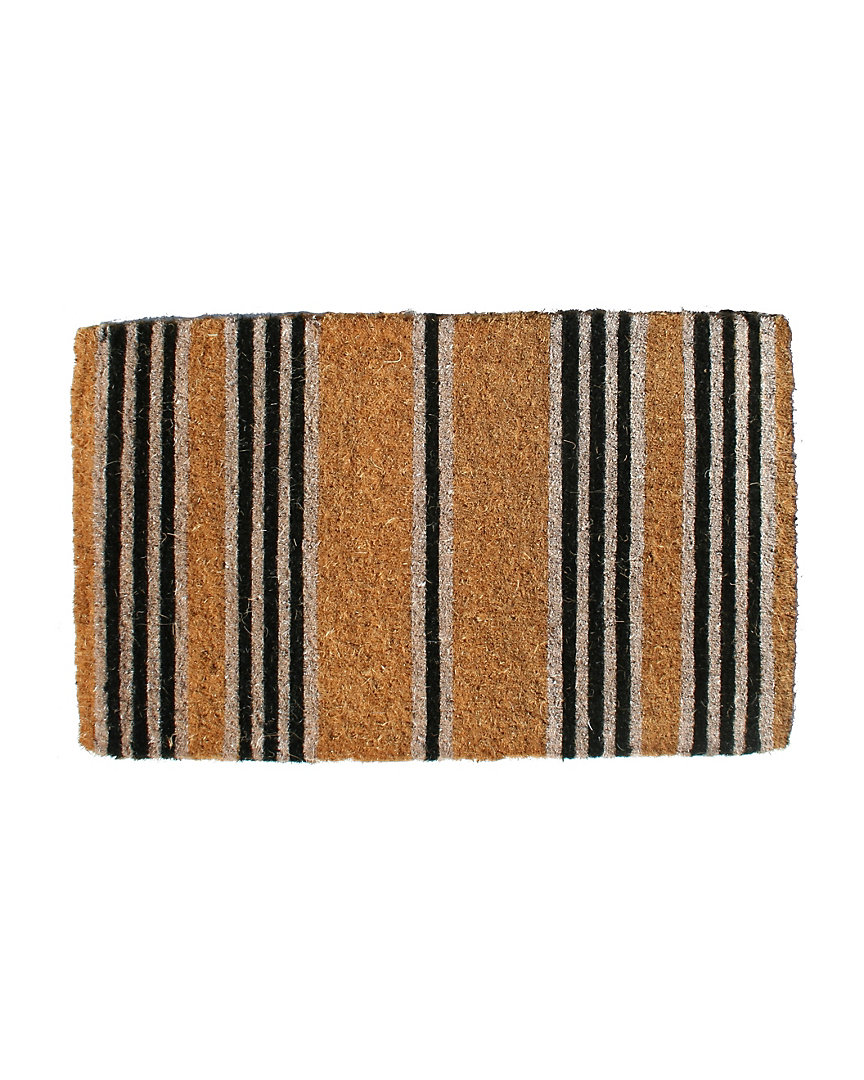 Imports Decor Black Stripes Doormat In Multicolor