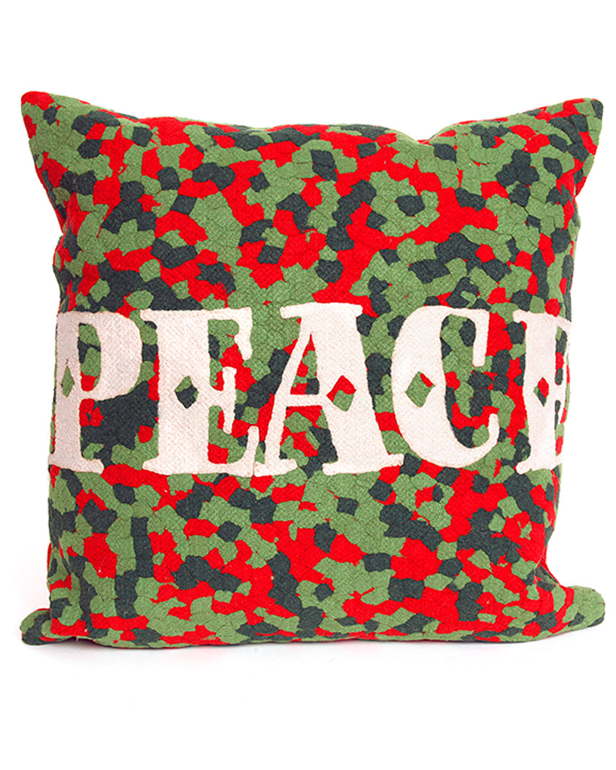 Liora Manne Peace Confetti Decorative Pillow In Red