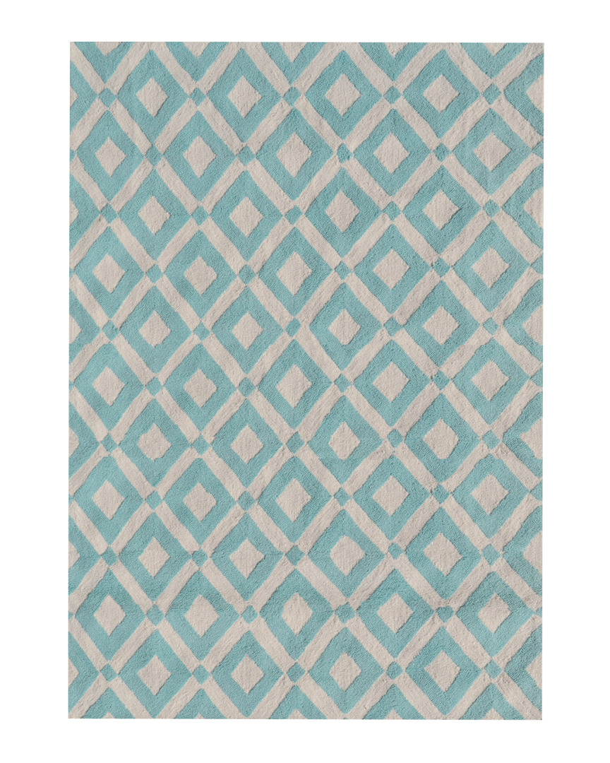 Pop Accents Charter Hand-hooked Rug In Green