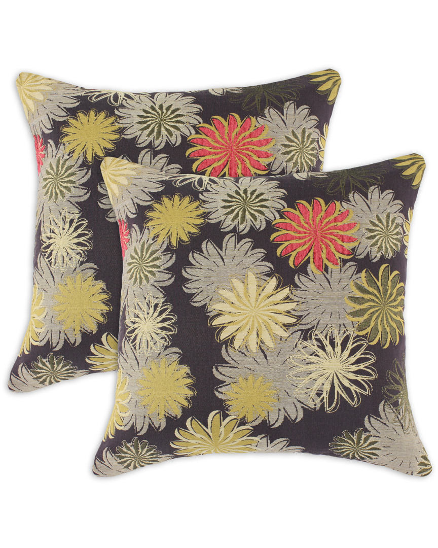 Chooty & Co. Petal Faster Marooned Set Of 2 Decorative Pillows In Multi