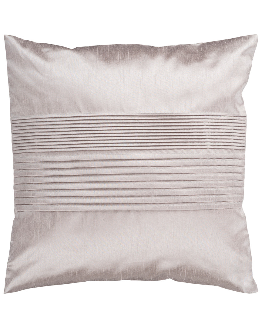Surya Solid Pleated Decorative Pillow In Brown