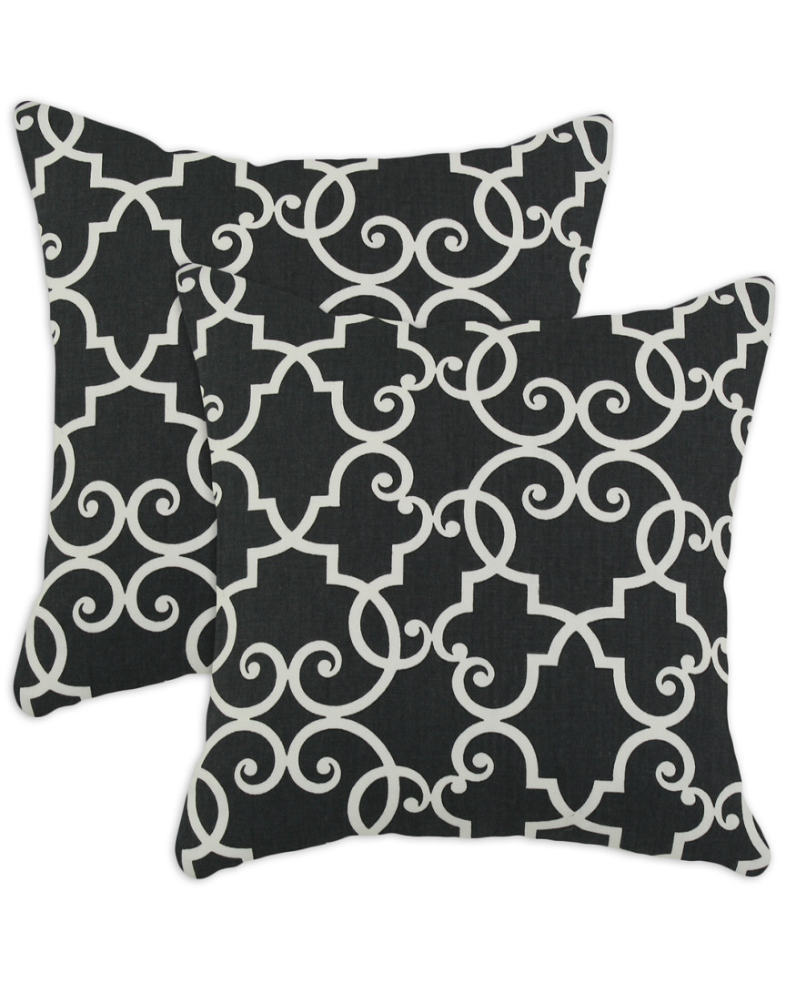 Chooty & Co. Woburn Set Of 2 Decorative Pillows In Black
