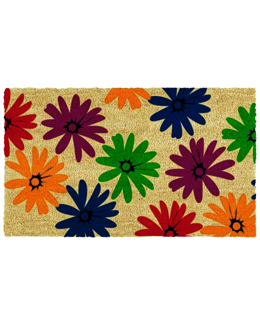 Home & More Colorful Daises Doormat In Multi