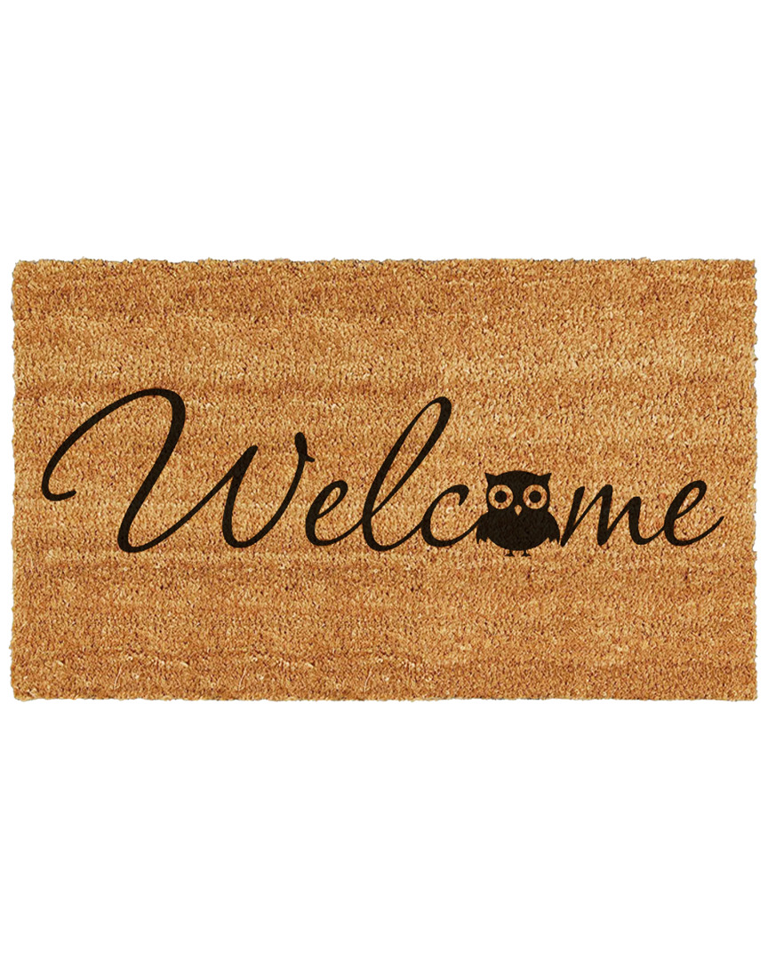 Home & More Barn Owl Welcome Doormat In Brown