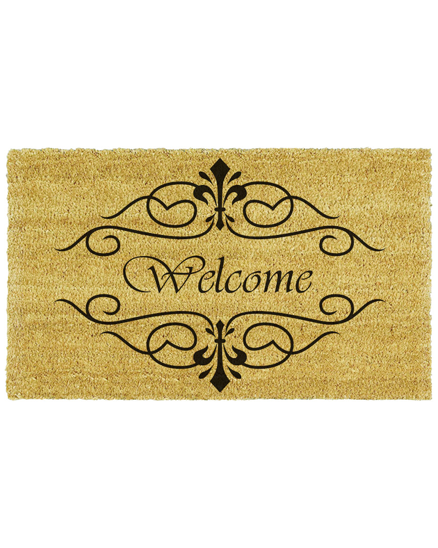 Home & More Classic Welcome Doormat In Yellow