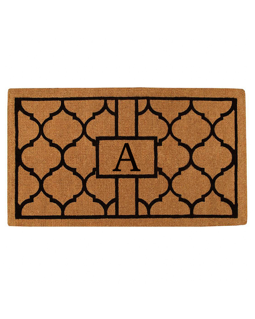 Home & More Kingston Monogram Doormat In Brown