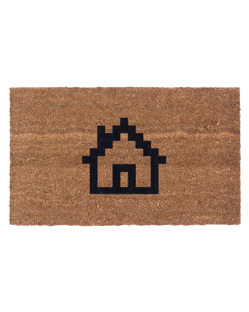 Coco Mats N More Coco Doormats 'n More Designer Eight Bit Home Coco Doormat In Brown