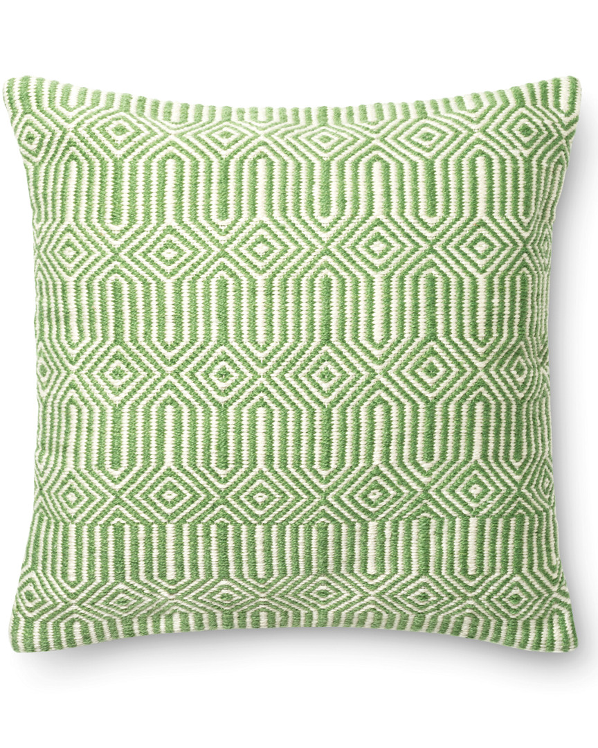 Loloi Indoor/outdoor Decorative Pillow In Green
