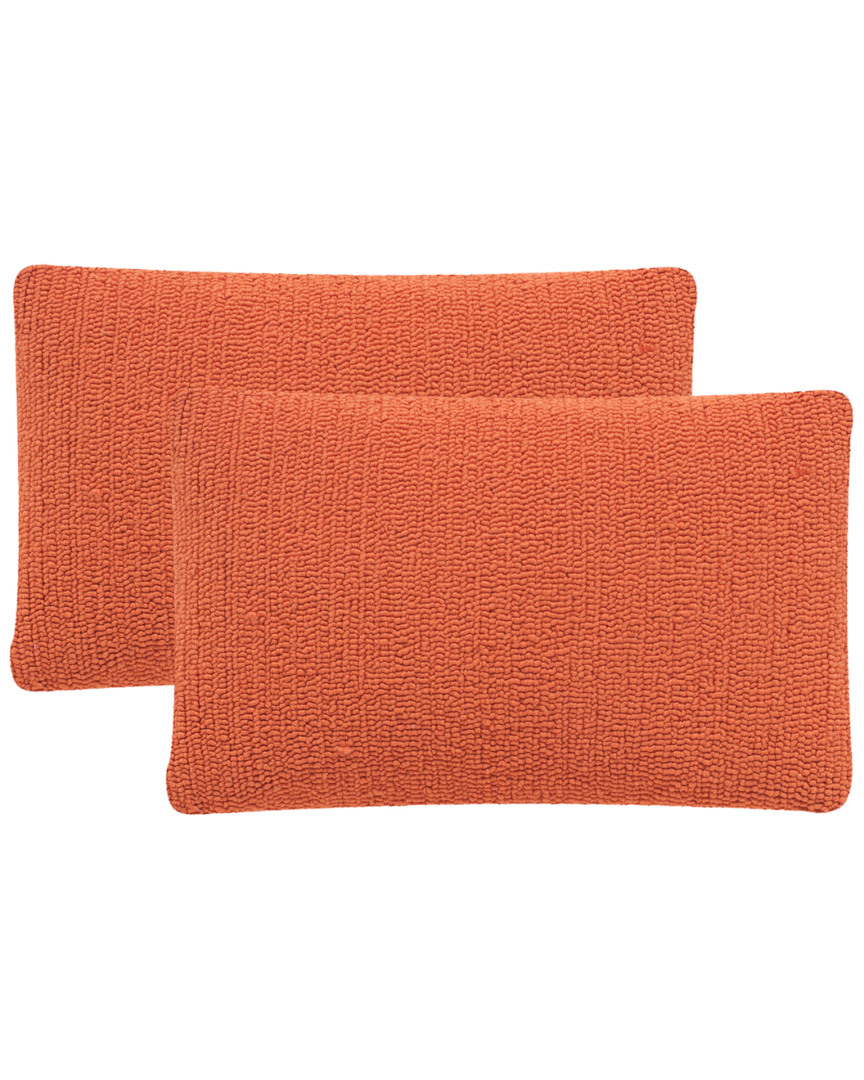 Safavieh Set Of 2 Soleil Solid Indoor/outdoor Pillows