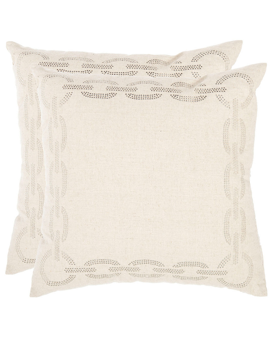 Safavieh Set Of 2 Sibine Pillows In Gray