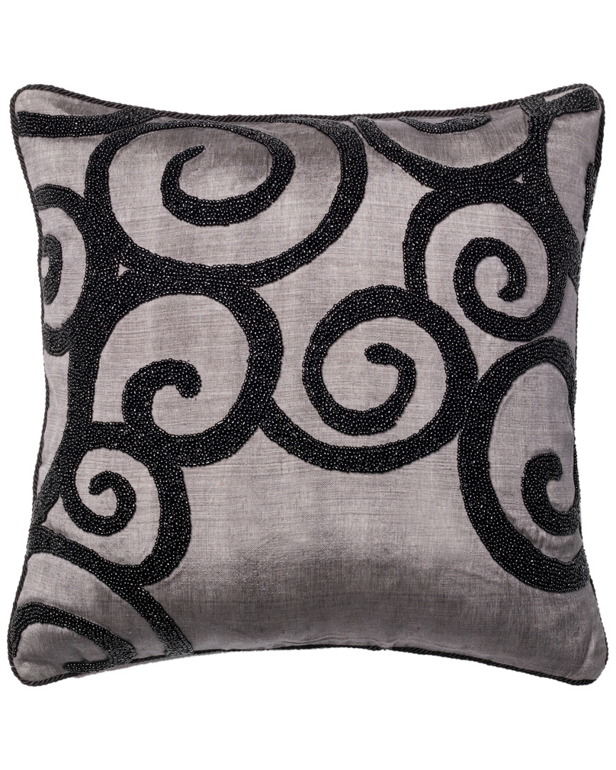 Loloi Beaded Decorative Pillow In Gray
