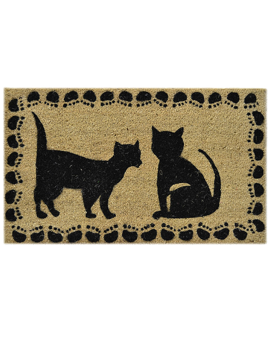 Imports Decor Two Cats Doormat In Brown