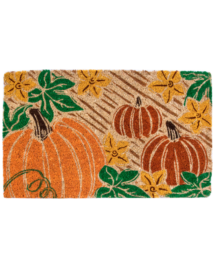 Entryways Pumpkin Patch Handwoven Coconut Fiber Doormat
