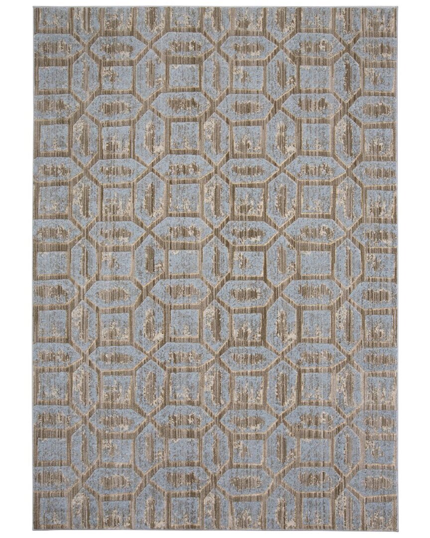 Verlaine Carini Modern Metallic Geometric Rug